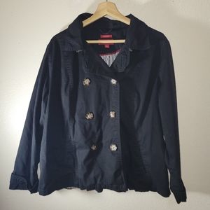 Merona Black  Water  Repellent Coat